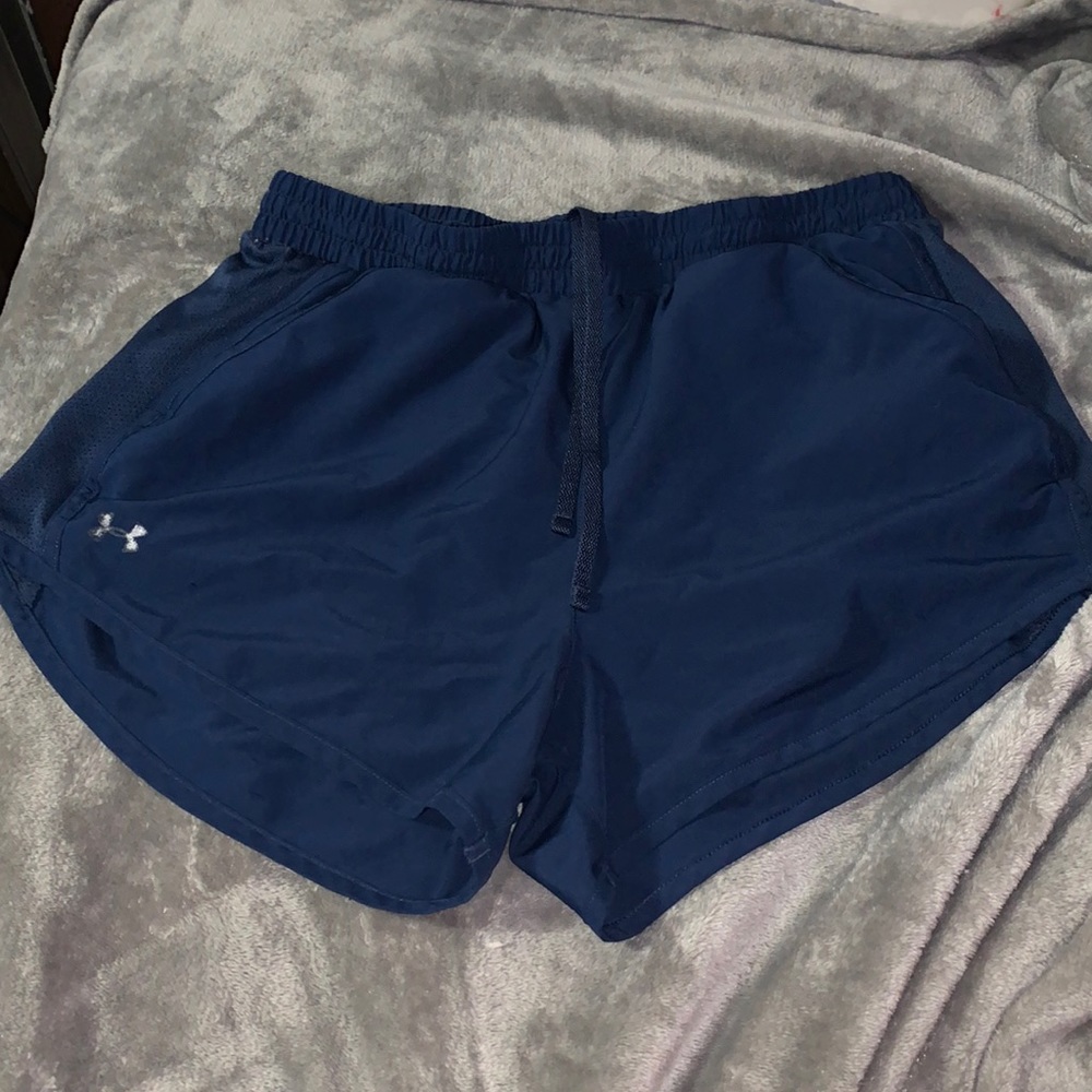 These are blue under armor shorts worn a lot